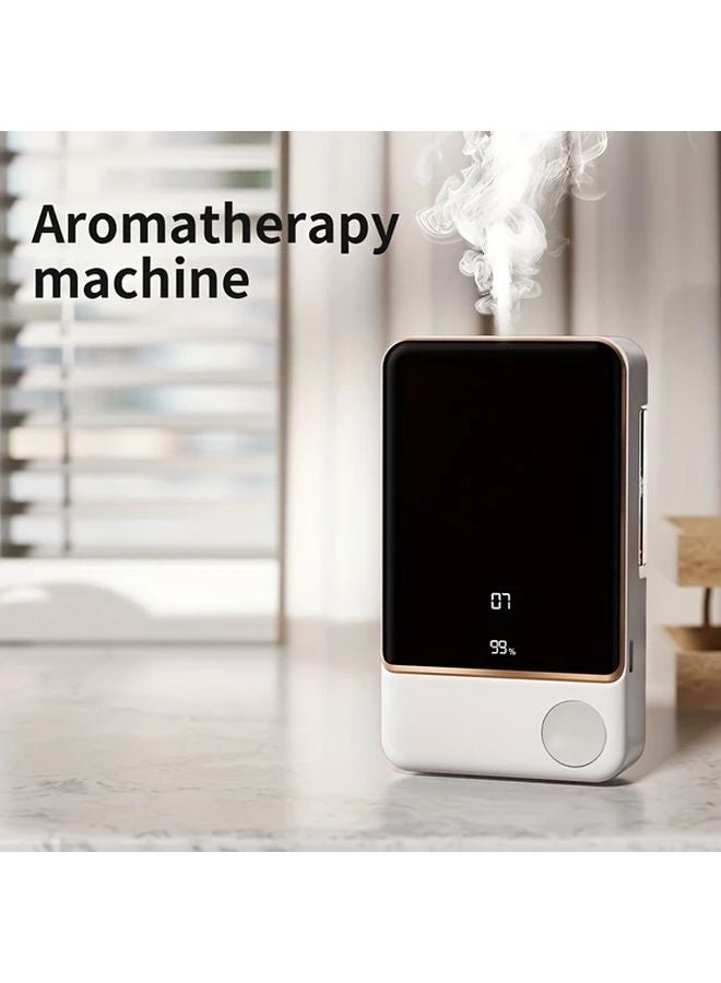 White Aromatherapy Lamp USB Diffuser With Digital Display Nightlight Humidifier - Image 2